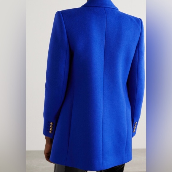 SAINT LAURENT RUNWAY Virgin wool cashmere royal-blue blazer jacket - Picture 4 of 6